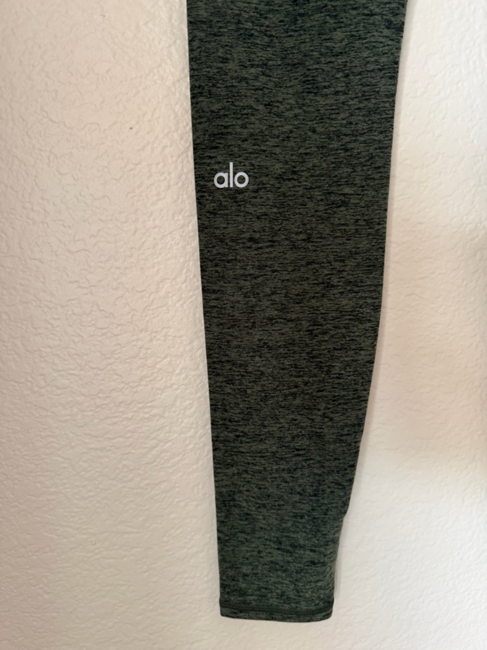 ALO Yoga High Waist Alosoft Flow Leggings Heathered Olive Green Lounge Small - Picture 5 of 7